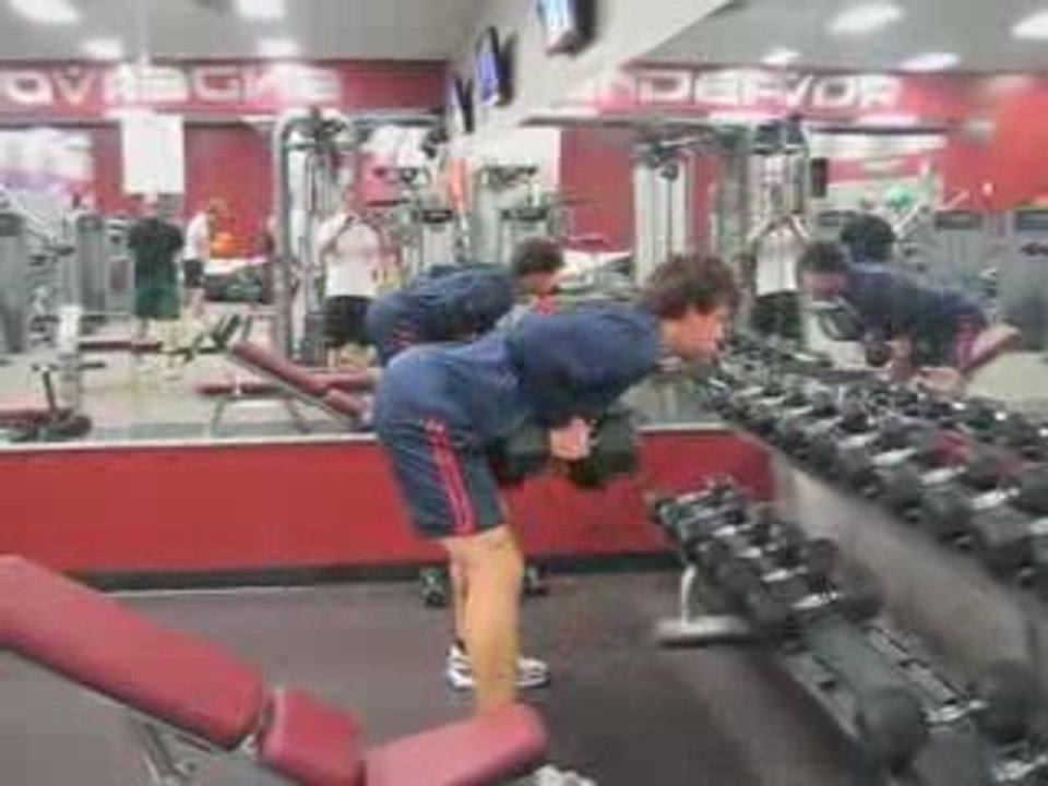 Hockey Training Alternate Dumbbell Row