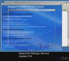 Dialogic Driver Installation Guide from True Data Technology