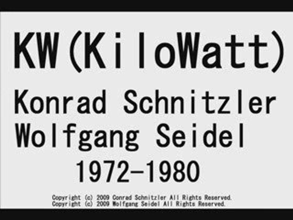 Conrad Schnitzler and Wolfgang Seidel: KW samples