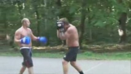 Fedor sparring with Aleksander