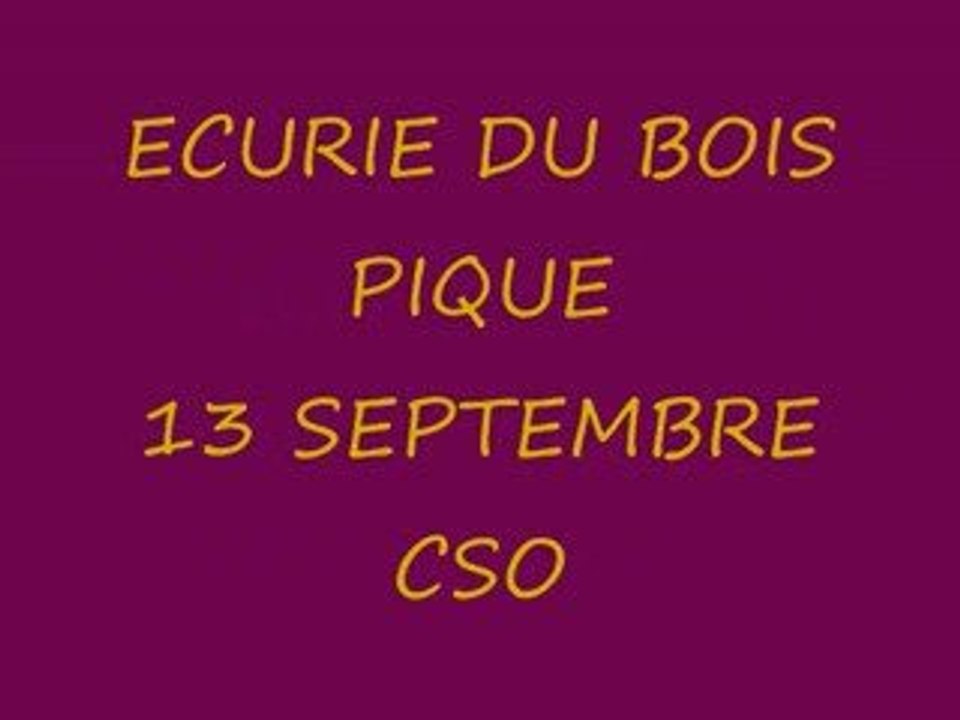 Ecurie du Bois Piqué - 13 Sept