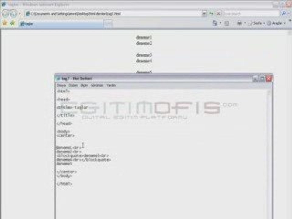 Htmlde Blockquote, Small, Big, S Tagları