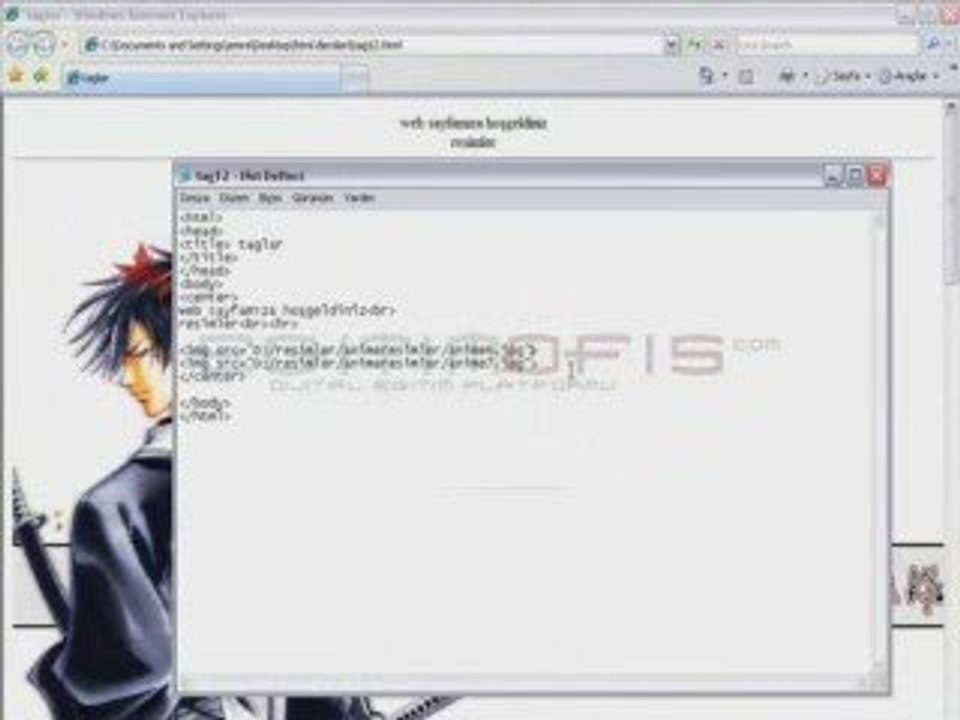 Htmlde Sayfaya Resim Ekleme