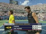 Rafa Nadal vs. Juan Martín Del Potro, 6-2, 6-2 y 6-2