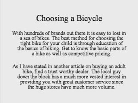 How to Choose Kids Mountain Bikes