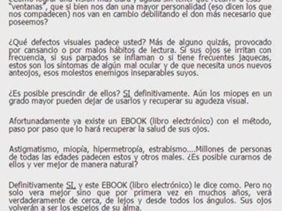 RECUPERE LA SALUD NATURAL DE SUS OJOS