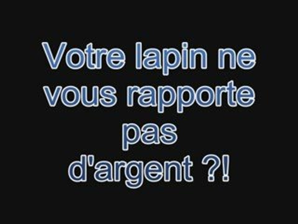 Dresser son lapin pour qu'il rapporte de l'argent !