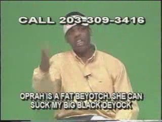 L'homme en colère Tampon noir parle de merde à propos Oprah