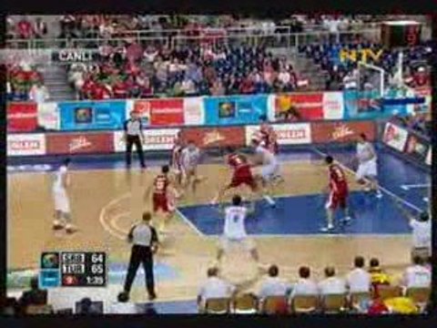 Türkiye-Sırbistan basket karşılaşması Avrupa şampiyonası