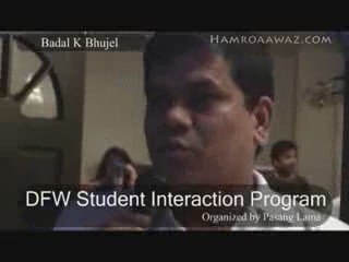 Badal Bhujel DFW Student Interaction Program