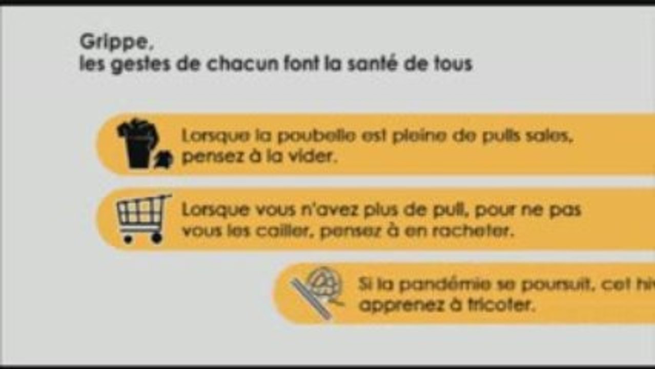 Spot officieux Humour Grippe