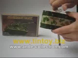 Tin Toy Wind Up Battle Sherman Tank #MS474