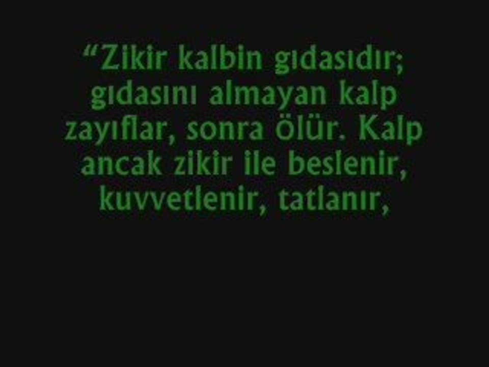Nefs ve kalbin gidasi Zikir