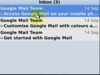 Setting up Gmail on Blackberry