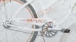 GreenLine Bicycles Pearl White Orange Beach Cruiser Bike