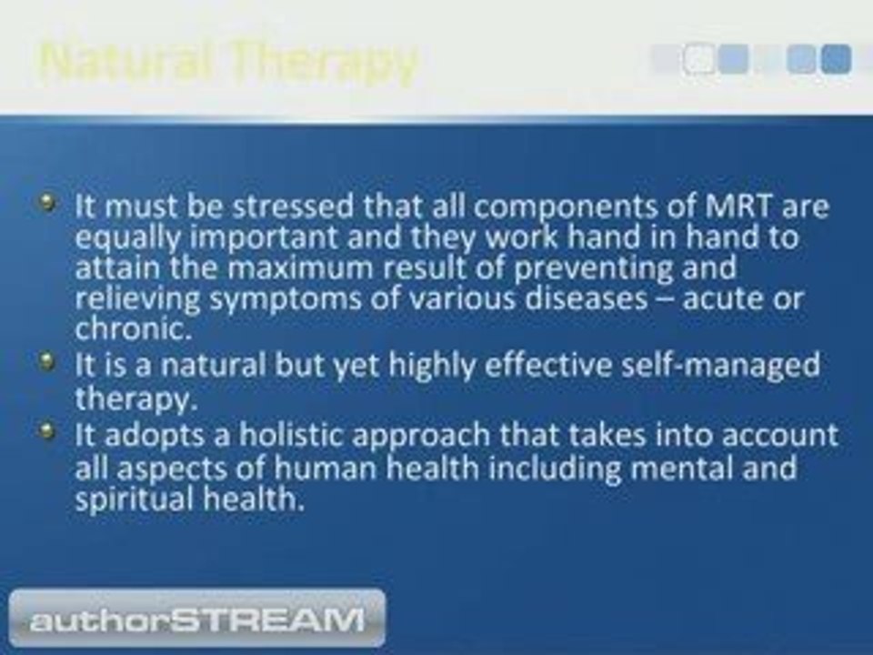 Toward Optimum Health with Molecular Reform Therapy