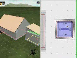 Architecture 3D bêta Toiture à 1 pan