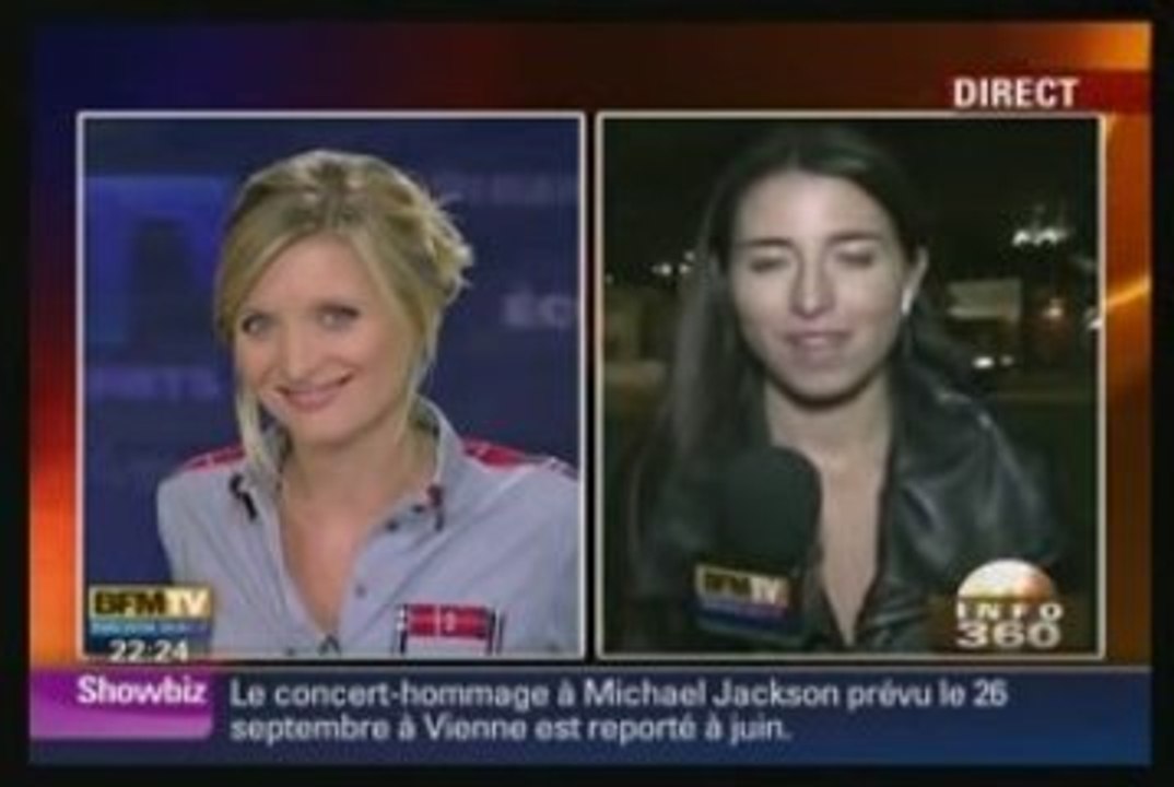 BFM TV en direct du stade de France, le 11.09.2009 - Mylene