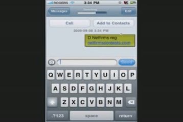 Netfirms Twitter Domain Registration with iphone