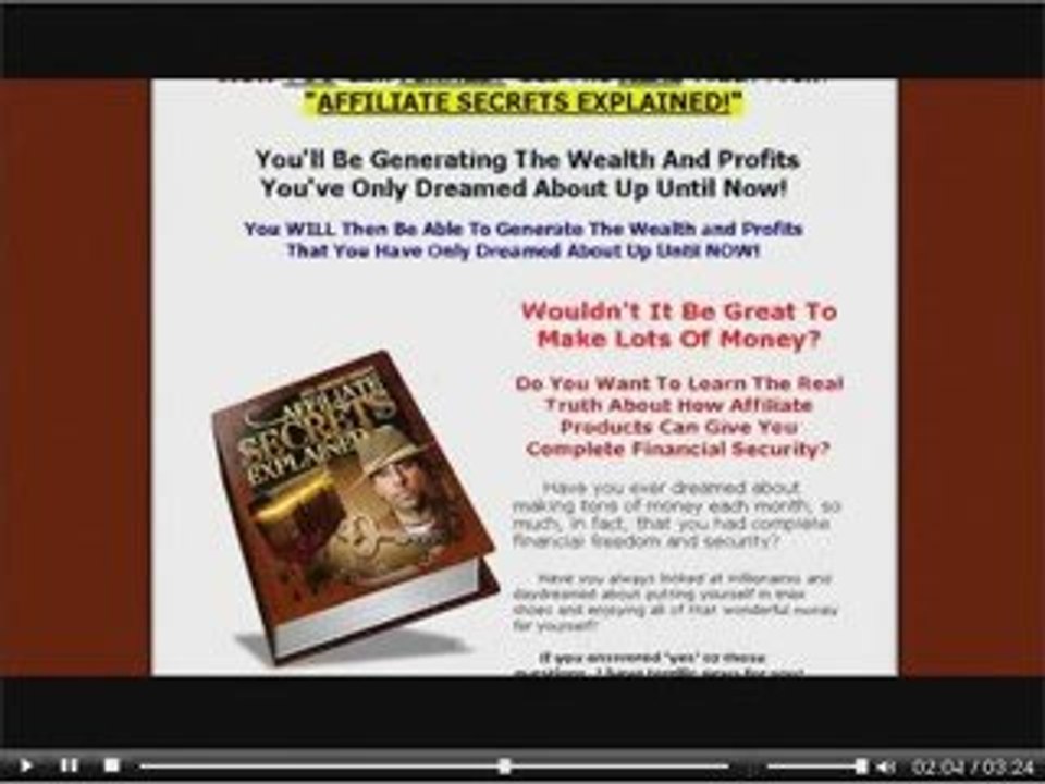 Affiliate Secrets Explained Make Money Online