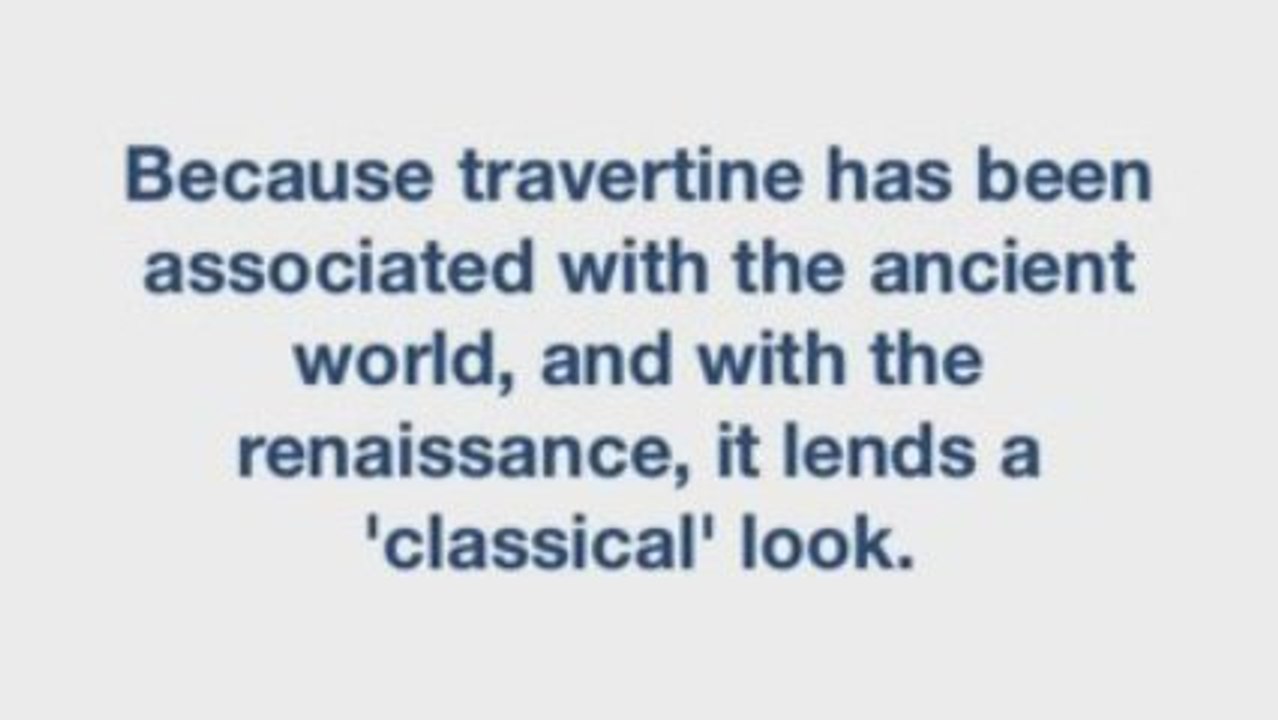 Travertine for flooring and wall tiles