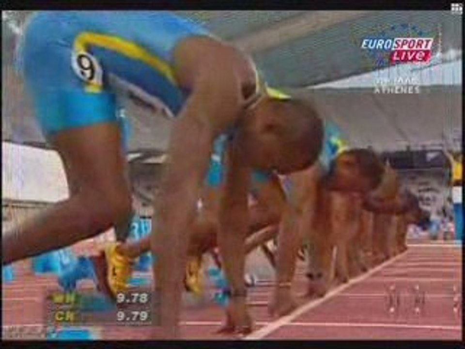 100m - WR - record du monde - Asafa powell 9.77