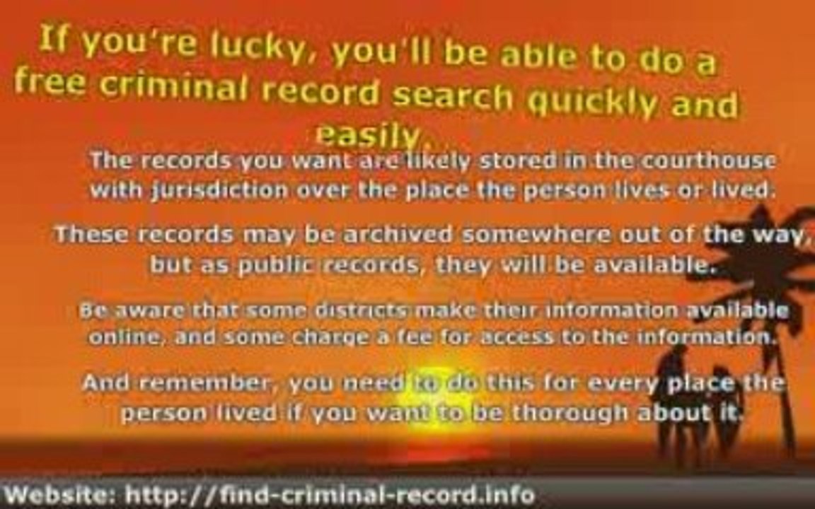 Learn About Free Criminal Record Search