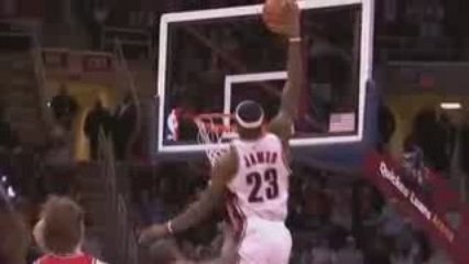 LeBron dunks