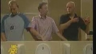 Funny Beer Commercial-3 mans in the WC