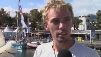 Arrivée de Thomas Ruyant à Funchal