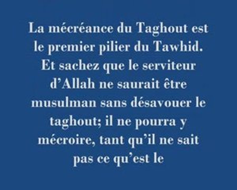 signification du taghout important