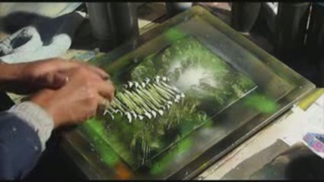 space painting tableau à la bombe peinture rapide top chrono