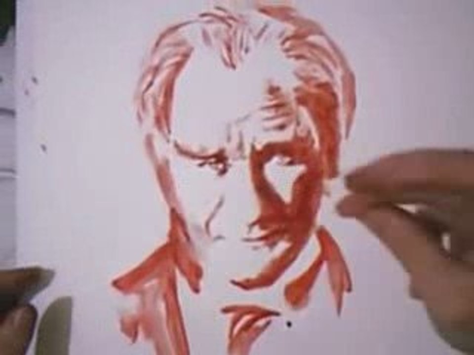 kanıyla atatürk'ü çiziyor herkes mutlaka izlesin