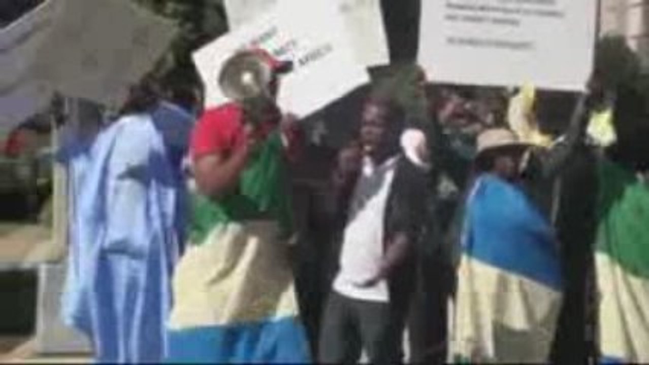 Marche des gabonais à Washington le 21/09/09
