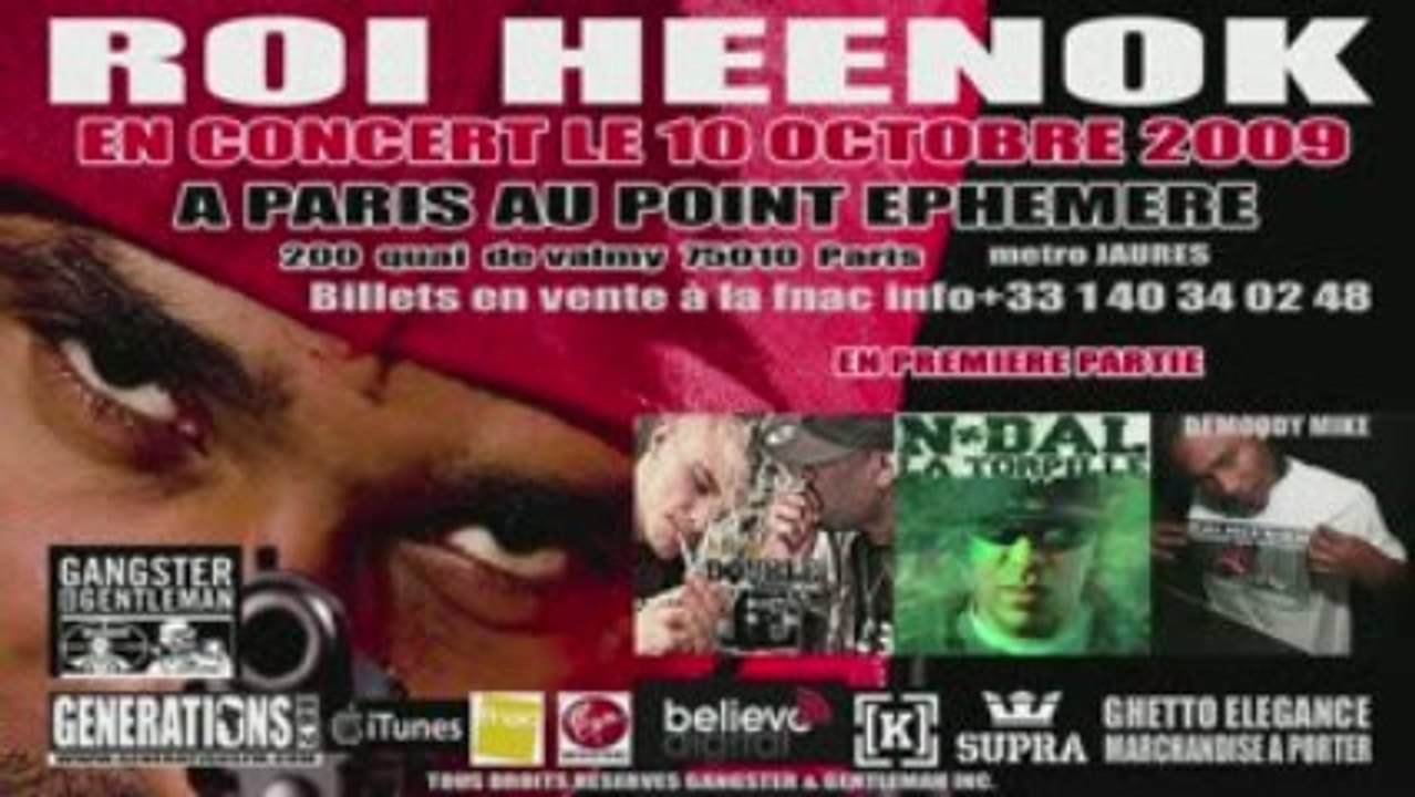ROI HEENOK EN CONCERT  SUR PARIS LE 10 OCTOBRE 2009