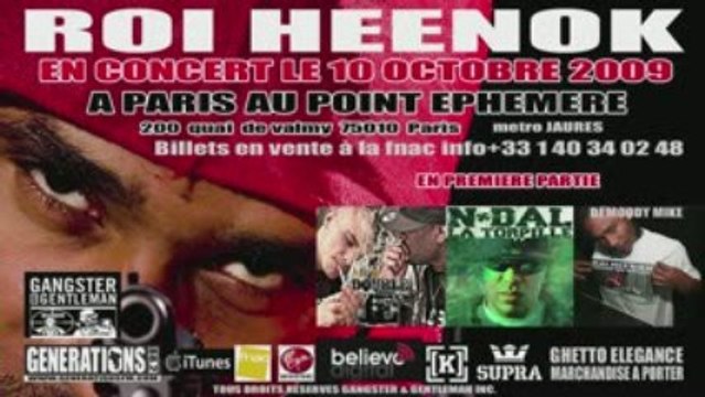 ROI HEENOK EN CONCERT SUR PARIS LE 10 OCTOBRE 2009