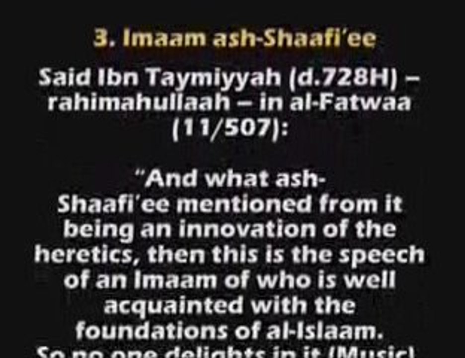 Music is banned in Islam