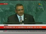 El presidente Mauricio Funes en su declaración ante la ONU