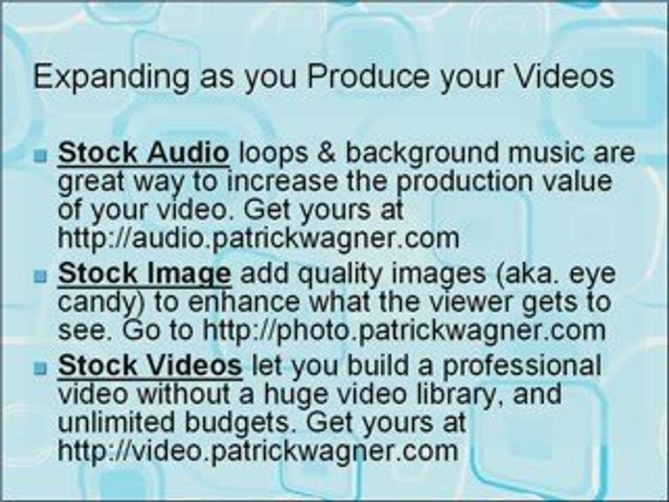 PatrickWagner TV - Webisode 1 - How to make HD videos, prese