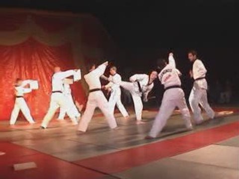 Demo de Taekwondo + Casse / Nuit des Arts Martiaux 2004