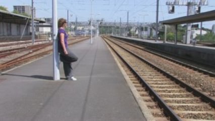 L'arrivée du train en gare de Brest