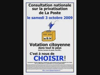 Non à la privatisation de la poste !