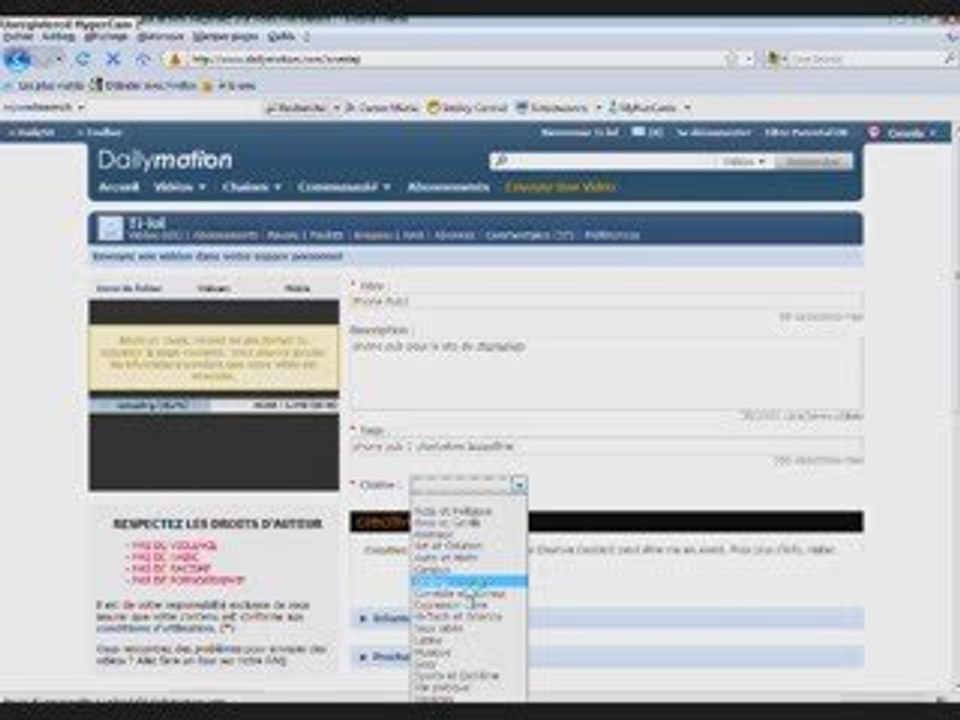 Prendre une vidéo de Youtube pour la mettre sur Daily!!!