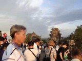 カンボジア　プノン・バケン遺跡からの夕日