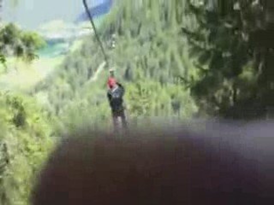3 person on the Zip Line