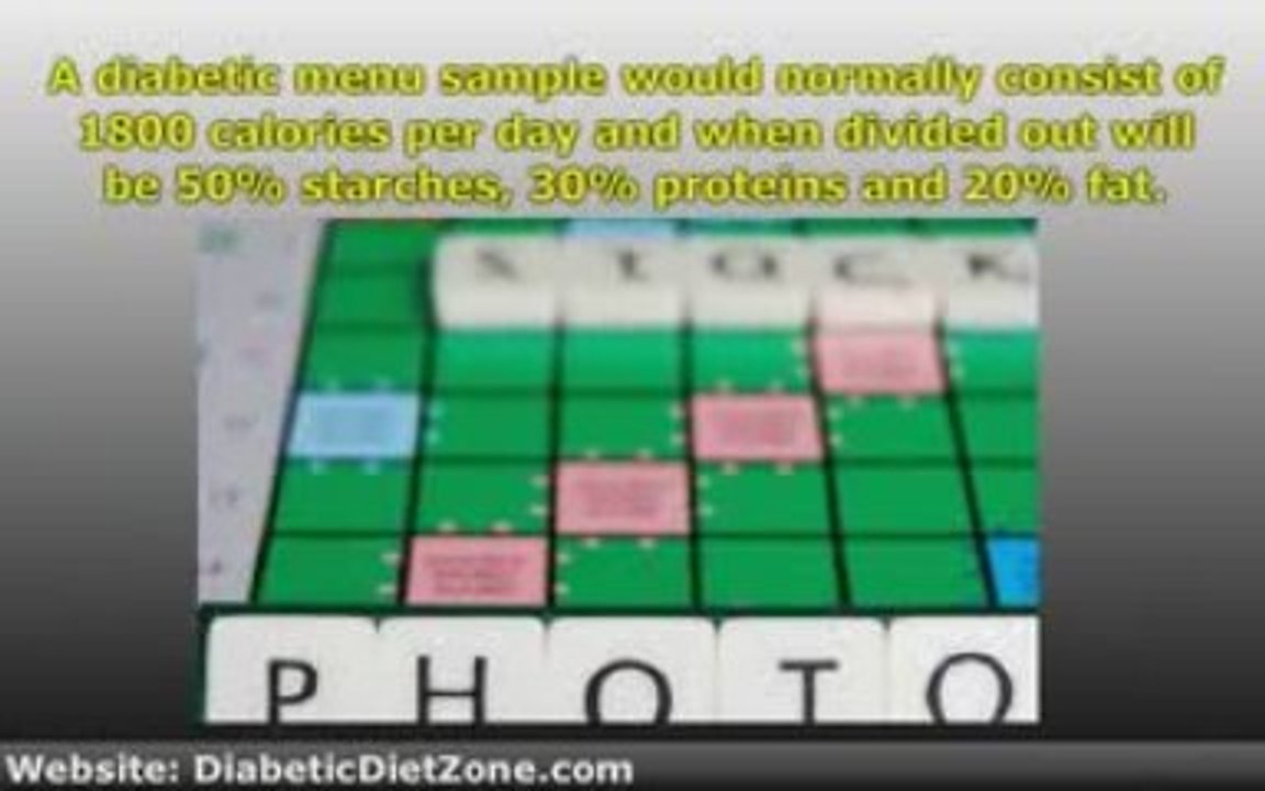 Diabetic Menu Sample | Diabetes Menus and Samples