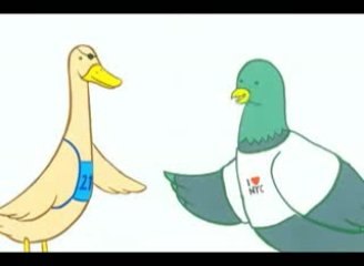 BERT THE RUNNER DUCK in a scene from "The Graduate"