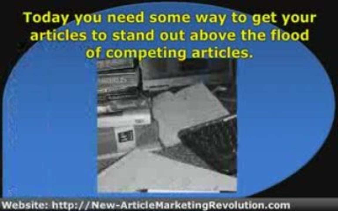 New Article Marketing Revolution - The #1 Reason You Need It