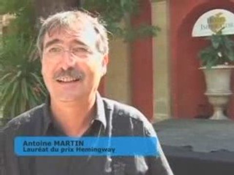 Antoine Martin gagne le prix Hemingway (Nîmes Littérature)