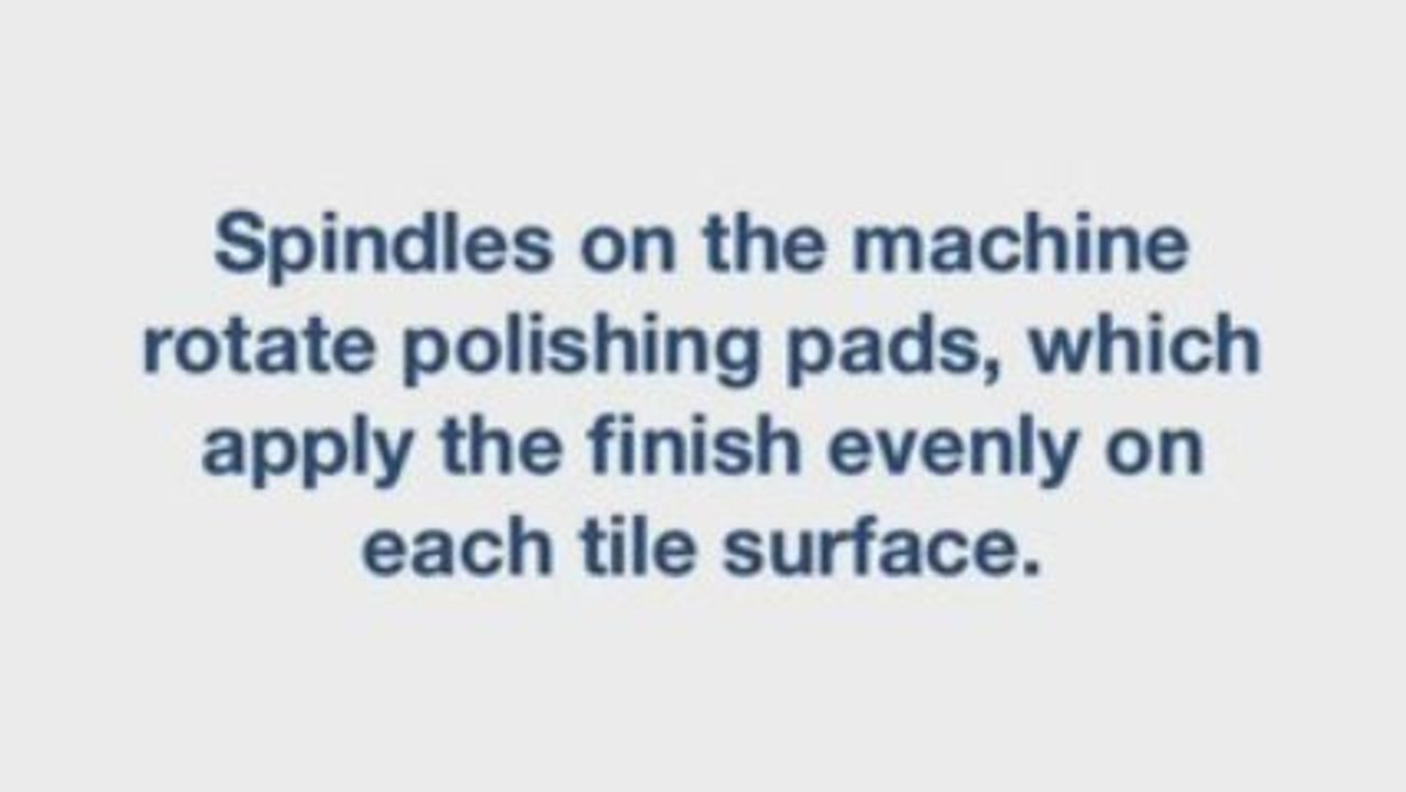 Polished stone tile flooring